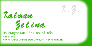 kalman zelina business card