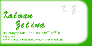 kalman zelina business card